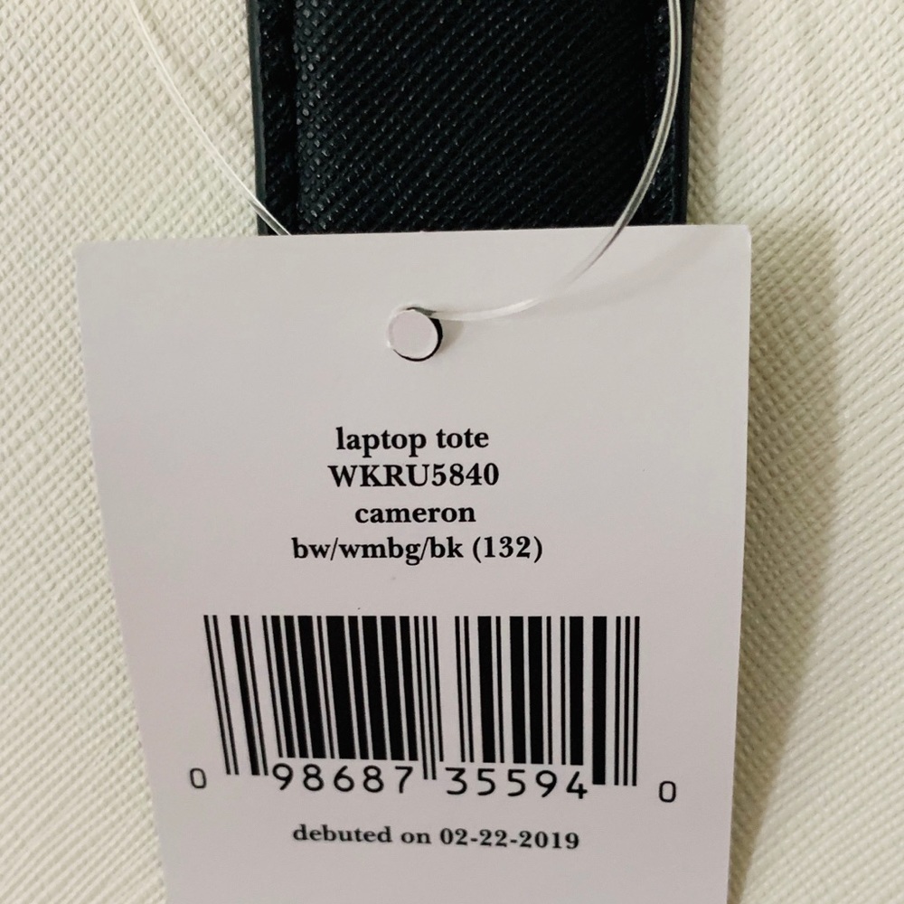Kate spade LARGE Cameron laptop tote black beige - Picture 6 of 8